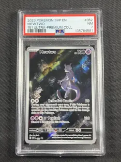 Pokemon Cards PSA 7 NM Mewtwo 151 UPC Black Star Promo 2023 S&V #052 - Image 1