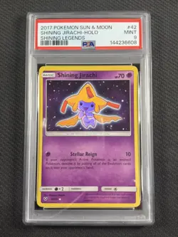 Pokemon Cards PSA 9 MINT Shining Jirachi Holo Shining Legends S&M 2017 42/73 - Image 1