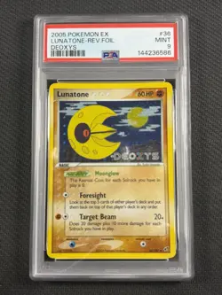 Pokemon Cards PSA 9 MINT Lunatone Rev Foil Deoxys EX 2005 Ultra Rare 36/107 - Image 1