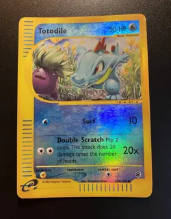 Pokemon Card- Totodile -Expedition-Reverse Holo-134/165-Rare-ENG-Good - Image 1
