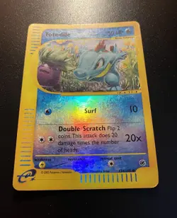Pokemon Card- Totodile -Expedition-Reverse Holo-134/165-Rare-ENG-Good - Image 3