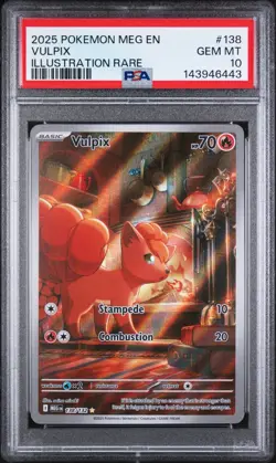 PSA 10 Vulpix 138/132 Illustration Rare Mega Evolution 2025 Pokemon English Gem - Image 1