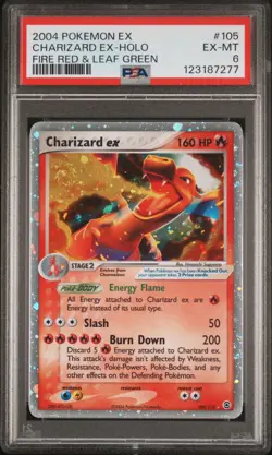 Pokemon Charizard EX Holo PSA 6 Excellent MINT EX FireRed LeafGreen TCG SWIRL - Image 1