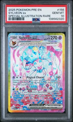 Pokemon 2025 Sylveon ex 156/131 SIR Prismatic Evolutions GEM MINT PSA 10 - Image 1