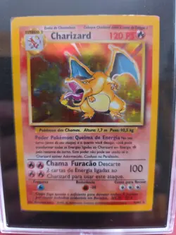 1999 Pokemon Portuguese Charizard Holo SGC 7 Base Set Unlimited 4/102 Card - Image 3
