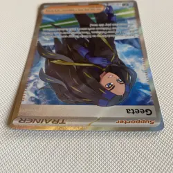 Geeta Holo Full Art Ultra Rare Trainer 218/197 Pokemon TCG Obsidian Flames NM - Image 3