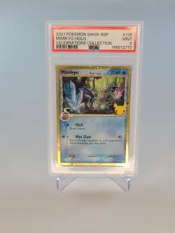 Pokemon Mimikyu Delta Species SWSH136 Celebrations PSA 9 Mint Black Star Promo - Image 1