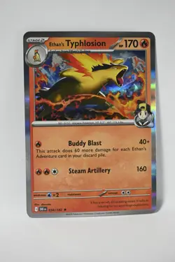 Ethan's Typhlosion 034/182 Rare Destined Rivals Pokemon Holo NM - Image 1