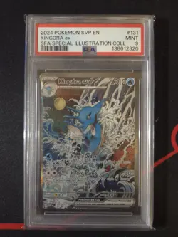 Kingdra EX 131 Pokemon TCG Scarlet & Violet Black Star Promo Holo Card PSA 9 - Image 1