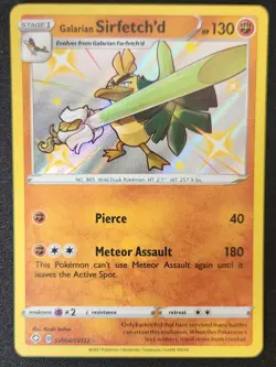Galarian Sirfetch'd SV064/SV122 Shining Fates Shiny Vault Holo Rare Pokemon NM - Image 1