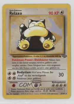 Snorlax German Pokemon Jungle #27 1999 - Image 1