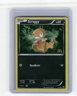 Scraggy McDonald's Promos 2012 Promo,Holo Pokemon Lightly played - Image 1