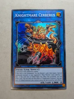 Yugioh Knightmare Cerberus FLOD-EN045 Super Rare 1st Edition - VLP - Image 1