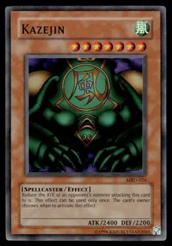 Yu-Gi-Oh! Kazejin #MRD-026 Light Play - Image 1