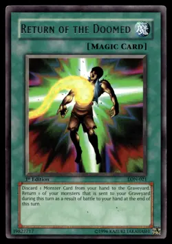 RETURN OF THE DOOMED LON-021 RARE LABYRINTH OF NIGHTMARE YU-GI-OH - Image 1
