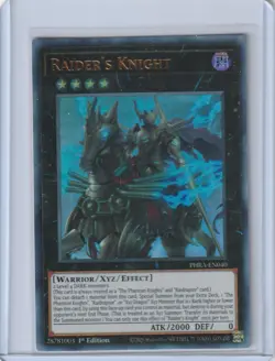 Yugioh PHRA-EN040 Raider’s Knight – Ultra Rare 1st Edition - Image 1