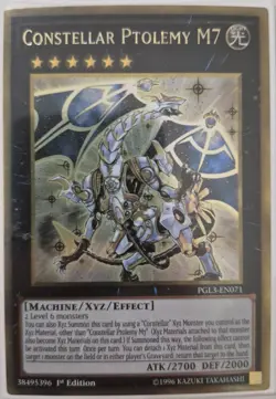YuGiOh Constellar Ptolemy M7 Gold Rare 1st Edition PGL3-EN071 - Image 1
