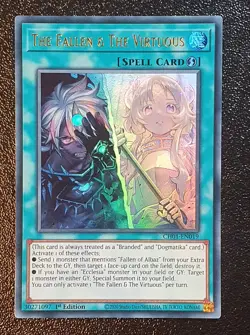 Yugioh CH01-EN019 The Fallen & The Virtuous Ultra Rare 1st MINT - Image 1