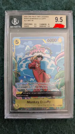 2024 One Piece OP08-Two Legends Monkey D. Luffy #109 Treasure Rare BGS9.5 ENG - Image 1