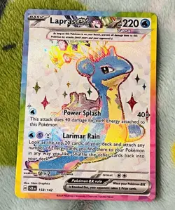 Pokemon Lapras EX 158/142 NM Full Art SV07: Stellar Crown Ultra Rare Holo Card - Image 1