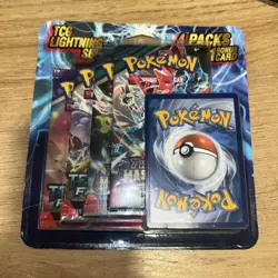 Pokemon TCG Lightning 4 Booster Packs 1 Bonus Card Factory Sealed - Image 1