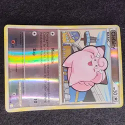 Clefairy 60/123 Reverse Holo HeartGold & SoulSilver Pokemon Card LP & Igglybuff - Image 1