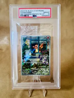 POKEMON CENTER Charmander 044 Scarlet & Violet Promo Holo 2023 PSA 10 GEM MT - Image 1