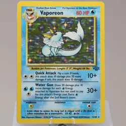 Pokemon TCG - Vaporeon 12/64 Jungle Holo Rare WOTC 1999 - EXC - Image 2
