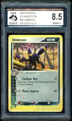 Pokemon CGA 8.5 Umbreon Reverse Holo 24/100 EX Sandstorm - Image 3