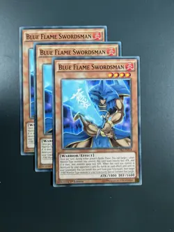 Yugioh -Blue Flame Swordsman - Common X3 Playset - LDK2 - 1st Ed - Image 1