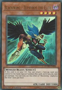 Yugioh! Blackwing - Zephyros the Elite - DUOV-EN066 - Ultra Rare - 1st Edition N - Image 1