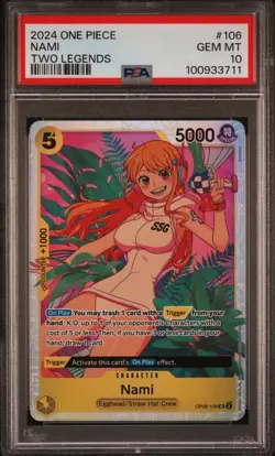 2024 ONE PIECE OP08-TWO LEGENDS #106 NAMI PSA 10 - Image 1