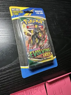 1 NEW SEALED EVOLVING SKIES UMBREON BLISTER PACK POKEMON TCG 1 BOOSTER 5 CARDS - Image 3