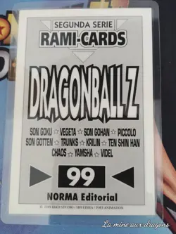 Carte Rami Segunda 99 Dragon Ball Z card set plastified Norma Goku - Image 2
