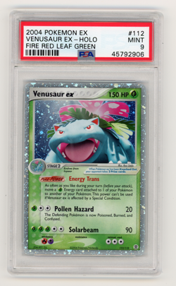2004 POKEMON EX FIRE RED & LEAF GREEN #112 VENUSAUR EX-HOLO PSA 9 - Image 1