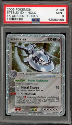 Pokemon Steelix ex EX Unseen Forces Holo Ultra Rare #109 PSA 9 Mint - Image 1