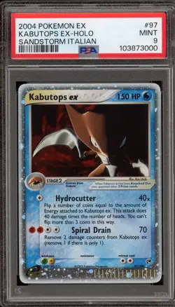 Pokemon Kabutops ex EX Sandstorm Holo Ultra Rare #97 Mislabeled as Italian PSA 9 - Image 1