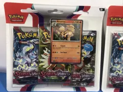 Pokemon Scarlet And Violet Base Set 3 Pack Blister Lot Of 4 Items Sealed - Image 2