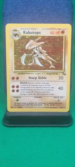 Kabutops #9/62 Holo Rare Fossil WOTC Unlimited Pokemon TCG Wizards Of The Coast - Image 1