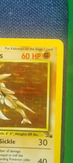 Kabutops #9/62 Holo Rare Fossil WOTC Unlimited Pokemon TCG Wizards Of The Coast - Image 4