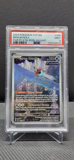Pokemon Center Stamped Iron Bundle ETB SVP 066 Black Star Promo, PSA 9 - Image 1