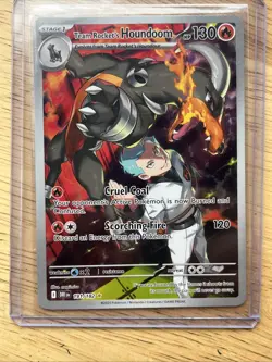 Team Rocket's Houndoom 191/182 Illustration Rare - Pokemon Destined Rivals- NM - Image 2