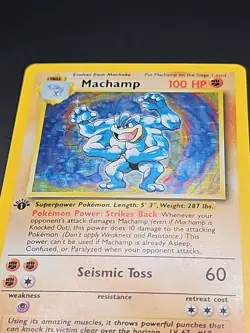 Pokemon TCG Machamp Base Set 8/102 Holo Unlimited Holo Rare * 1st Edition * - Image 2
