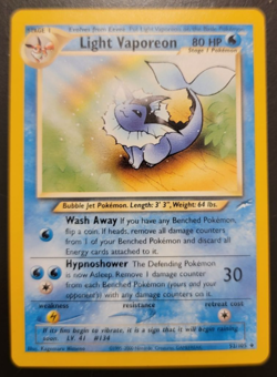 Pokemon TCG Light Vaporeon 52/105 Neo Destiny Lightly Played LP - Image 2