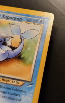 Pokemon TCG Light Vaporeon 52/105 Neo Destiny Lightly Played LP - Image 4