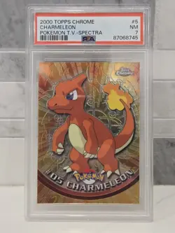 2000 Topps Chrome Pokemon T.V. #5 SPECTRA CHARMELEON PSA 7 NM - Image 1