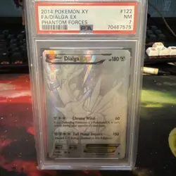 Pokemon 2014 XY Phantom Forces #122 Full Art Dialga EX PSA 7 - Image 1