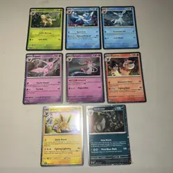 Pokemon Prismatic Evolutions Eeveelution Cosmo Holo Costco Promo NM Full Set - Image 1