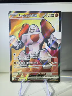 Regirock ex 214/182 Full Art Holo Pokemon Destined Rivals English Near Mint - Image 1