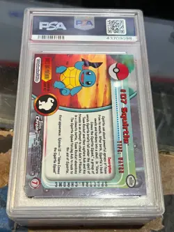 2000 TOPPS CHROME POKEMON T.V. #7 SQUIRTLE POKEMON T.V. SPECTRA - PSA 8 - Image 2